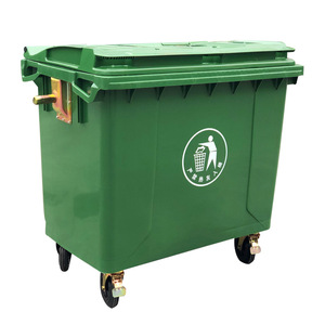 Outdoor <b>Large</b> Municipal Plastic <b>Bin</b> 660L With Wheels For Garbage Collection - Product Image 1