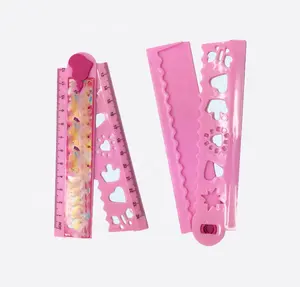 Regla con <span class=keywords><strong>Pulgadas</strong></span> y Centímetros, Regla Plegable de Plástico Personalizada de 24 cm, Artículos Promocionales, Promoción Escolar y Educativa - Product Image 2