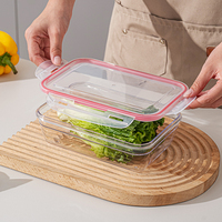 Ensemble de contenants alimentaires hermétiques en plastique transparent durable et écologique, plusieurs tailles, boîte à bento carrée en Tritan pour la cuisine