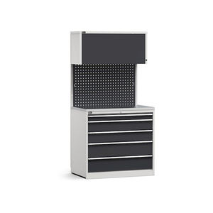 Meuble modulaire Fami GARAGE014 avec coffre à 5 tiroirs et plateau en acier, 1020m - Product Image 1