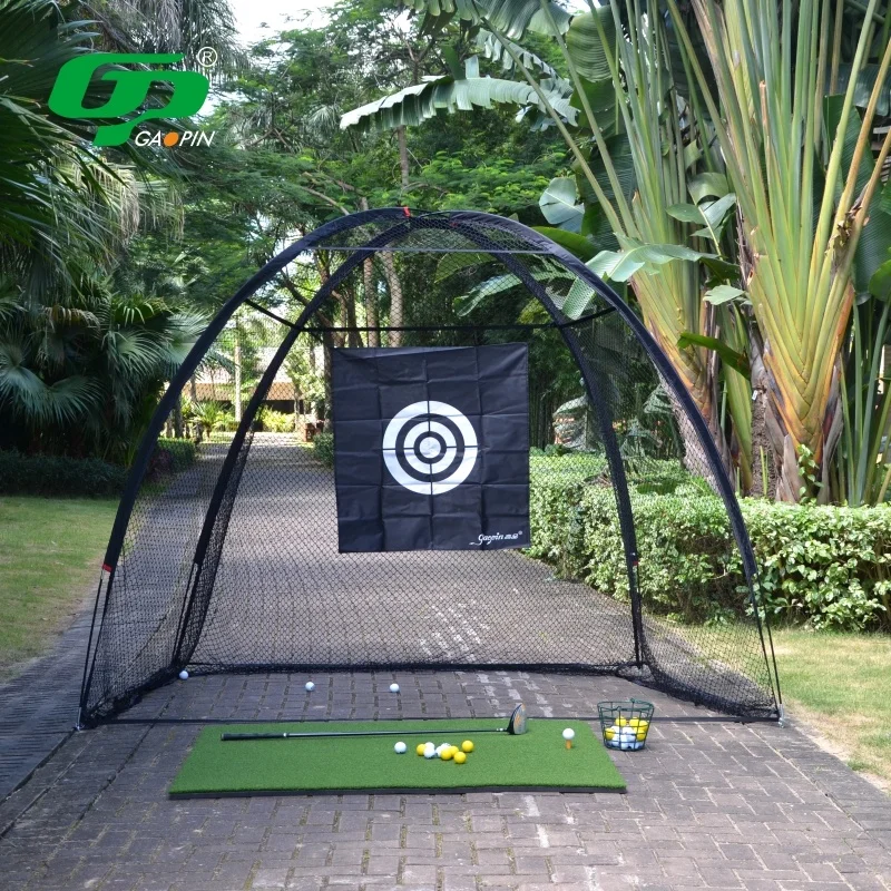 Filet de Swing de conduite de Golf Portable, filet d'entraînement de Golf avec tapis de frappe pour l'intérieur et l'extérieur, écaillage de conduite dans la cour