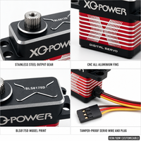 Servomoteur RC tout-terrain XQ-POWER XQ-BLS8175D, échelle 1/5, 75 kg, étanche, sans balais, engrenages en acier inoxydable, aluminium CNC, 8,4 V, OEM