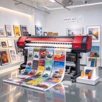 Mesin Printer Vinyl 3.2m, Kanvas 3m, 10 kaki untuk Flyer, Poster, Kaos, dan Spanduk, Mesin Cetak Spanduk Flax