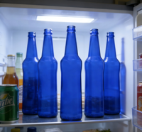Bouteilles en verre de luxe LANDY de 500 ml à base épaisse, sérigraphiées avec logo personnalisé, pour spiritueux, vodka, tequila, avec bouchon couronne - Vente en gros