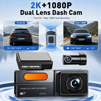 Caméra embarquée 2K pour la sécurité automobile, enregistreur vidéo arrière 1080P avec audio, Plug and Play, vision nocturne WDR, capteur G, verrouillage automatique
