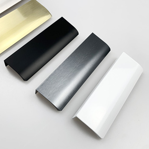 Vàng chải đen nhôm đồ nội thất xử lý tủ bếp cửa cạnh hồ sơ ngón tay kéo cho tủ quần áo ngăn kéo phòng ngủ khách sạn - Product Image 3