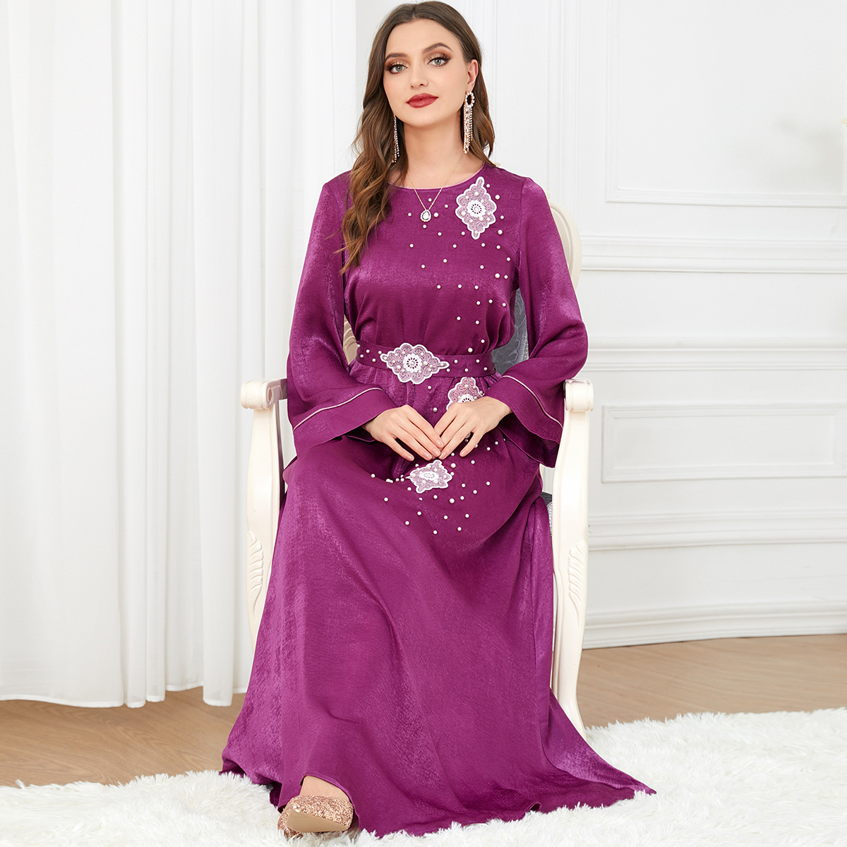 strapless open back dress Charisma Purple Luxury Lawn Collection