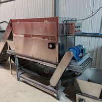 Machine à éplucher l'ail semi-automatique en acier inoxydable, pompe à moteur, haute capacité 100-500 kg/h, éplucheur d'ail entièrement sec pour légumes