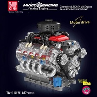 Kit mécanique de modèle de moteur de voiture, ensemble de blocs de construction en plastique ABS, jouet de construction unisexe, à partir de 14 ans