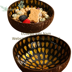 Cuenco de coco con Laca ecológica de Vietnam Hanoi Diseño de color personalizado por Eco2go Viet Nam - Product Image 2