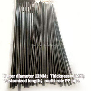 Tuyau en plastique PP rond noir personnalisé en gros <span class=keywords><strong>diamètre</strong></span> <span class=keywords><strong>extérieur</strong></span> 12MM épaisseur 1MM longueur personnalisée pour <span class=keywords><strong>tube</strong></span> jouet polyvalent - Product Image 4