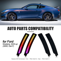 For Ford Mustang 2024-up Front Rear Parking Position Fender Turn Signal Lights LED RGB App Controlled Sequential 12V Wholesale