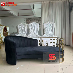 Muebles de Decoración para Bodas, Tubos Redondos Grandes Dorados de Acero Inoxidable, Sofá de Estilo Nuevo para Bodas - Product Image 4