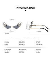 Nouvelles lunettes de soleil pour femme, design tendance, couleur transparente, luxe, sans monture, diamant, perle