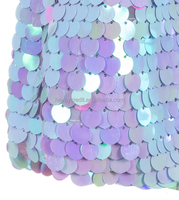 Jupe pour filles, mini-jupe à paillettes, irisée, scintillante, à taille élastique, style sirène, pour fête, danse, petites jupes pastel scintillantes