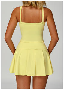 高品质拉绒面料背心内置文胸高支撑运动文胸系带瑜伽女式锻炼健身无袖上衣 - Product Image 3