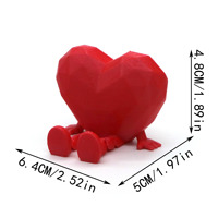 Vashine 3D-geprint Valentijnsdag cadeau decoratie actiefiguur liefdevolle hartpop Valentijn 3D-geprint flexibel kristallen speelgoed