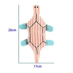 Fabrika yüksek kalite <span class=keywords><strong>Pet</strong></span> peluş deniz yaşamı hayvan pembe yeşil kaplumbağa şekilli oyuncaklar interaktif gıcırtılı diş temizleme çiğnemek köpek oyuncaklar - Product Image 5