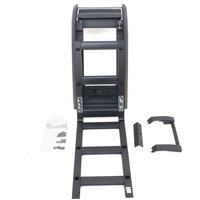 Vente directe d'usine, échelle de toit pliable en aluminium pour SUV, installation par boulons, éclairage LED disponible, compatible avec 4 Runner
