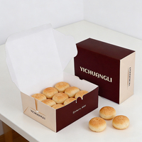Boîtes d'emballage personnalisées en papier couché écologique pliables pour gâteaux, pâtisseries, pains et desserts de mariage
