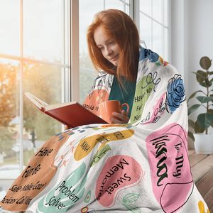 ผ้าห่มผ้าสักหลาดโพลีเอสเตอร์นุ่มและอบอุ่นสำหรับฤดูหนาวผ้าห่มของขวัญนานาขนาด60X50นิ้วลายพิมพ์ดิจิตอลแบบแข็ง100% ตามสั่ง - Product Image 5