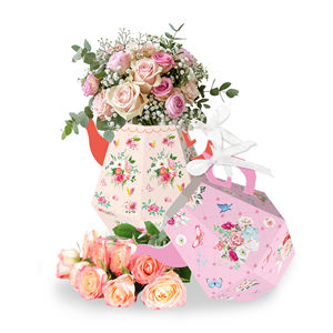 Cajas de flores para fiesta de té KZ119, jarrón de tetera, Decoración de mesa para té Floral, fiesta de cumpleaños temática, Baby Shower, suministros de boda - Product Image 4