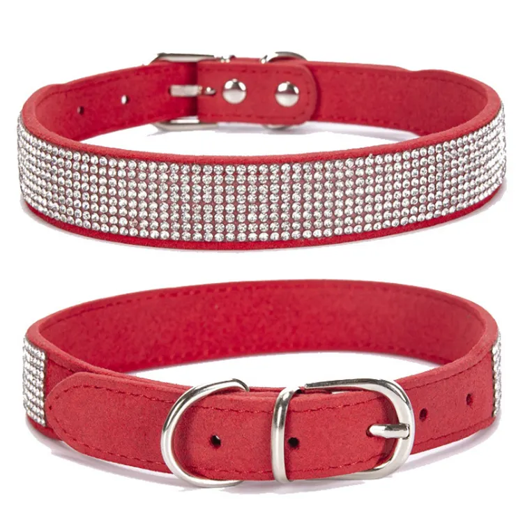 Pet Collars New Products Diamond Dog Collars Leather Cat Collars Christmas Halloween Pet Dog Accessories