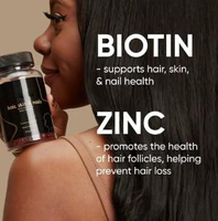 Gummies OEM pour Cheveux, Peau et Ongles Adultes – Biotine 6000mcg, Zinc, Collagène, PABA – Formule Sans Gluten – Favorise la Santé des Cheveux, de la Peau et des Ongles – 60 Unités