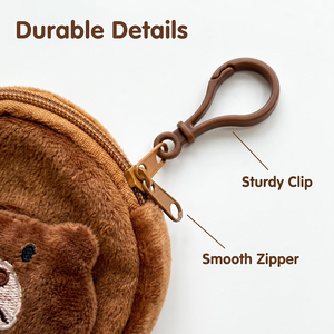 Porte-monnaie <span class=keywords><strong>en</strong></span> peluche animaux mignons Kawaii, mini portefeuille rond, porte-clés, petite pochette rembourrée, breloque pour enfants, cadeau pour étudiants, vente <span class=keywords><strong>en</strong></span> gros - Product Image 3