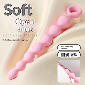 Juguete Sexual de Silicona Rosa Misterioso con Cuentas Graduales para Estimulación Anal/Vaginal, de Doble Uso, Impermeable, para Hombres <span class=keywords><strong>y</strong></span> <span class=keywords><strong>Mujeres</strong></span> - Product Image 5