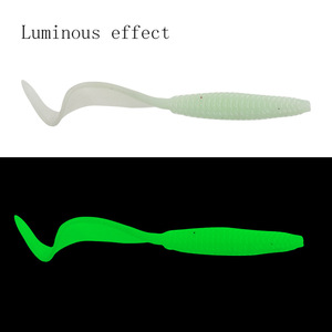Señuelo suave de cola de sirena de 12.5cm y 6g, señuelo biónico de cola rizada tipo larva para pesca de lubina, cebo de fondo. - Product Image 4