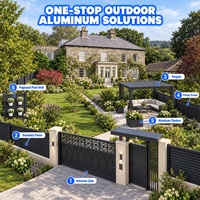 Solution tout-en-un en aluminium pour maison et jardin : Clôture à persiennes, Portail, Pergola, Brise-vue, Jardinières et Mur végétal en panneaux perforés