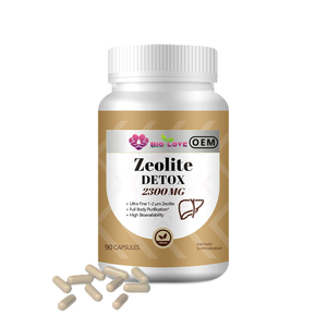 Fournisseur d'usine Capsules de détoxification à la zéolite 2300mg 90 pièces Zéolite ultra fine Chlorella Purification complète du corps Vente en gros OEM - Product Image 1
