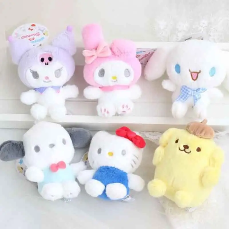 Peluş oyuncaklar sevimli <span class=keywords><strong>Hello</strong></span> Kitty Kuromi peluş Sanrio anahtarlık doldurulmuş hayvanlar oyuncaklar PP pamuk bebek kız için hediyeler