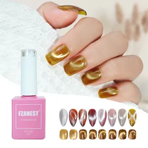 FZANEST Crystal Magic Cat Eye Gold Silver Gel Nail Polish Private Label gold cat eye gel polish