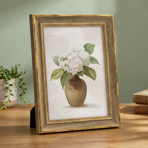 Cadre photo rectangulaire moderne simple en bois véritable fait main, écologique, durable, taille personnalisée, logo, pour table ou mur - Product Image 1