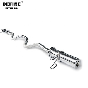Barras de entrenamiento <span class=keywords><strong>para</strong></span> gimnasio, pesas de competición, rectas, de rizado fijo Ez - Product Image 1