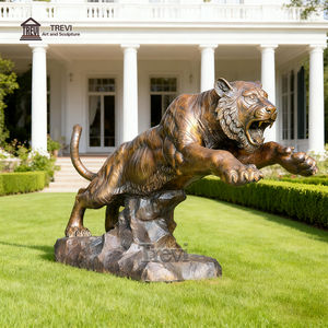 트레비 공장 주조 청동 동물 조각품 실물 크기 황동 호랑이 조각품 야외 정원 장식용 - Product Image 6