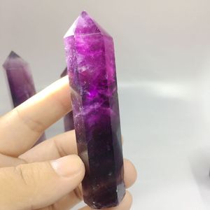 Piedra curativa de fluorita roja y Rosa Natural, punto de cristal para decoración, gran oferta - Product Image 5