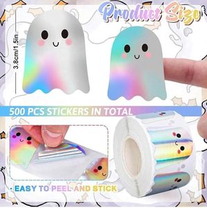 Tùy Chỉnh 1.5 Inch Cầu Vồng Holographic Ma Dán Dễ Thương Vinyl Halloween Đảng Trang Trí Dễ Dàng Để Vỏ Thanh Thiết Kế - Product Image 2