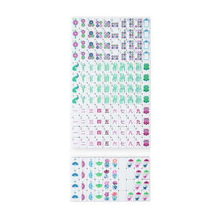 Wholesale Purple <b>Entertainment</b> Luxury 160 Acrylic Mahjong Tiles American Mahjong Block Game - Product Image 5