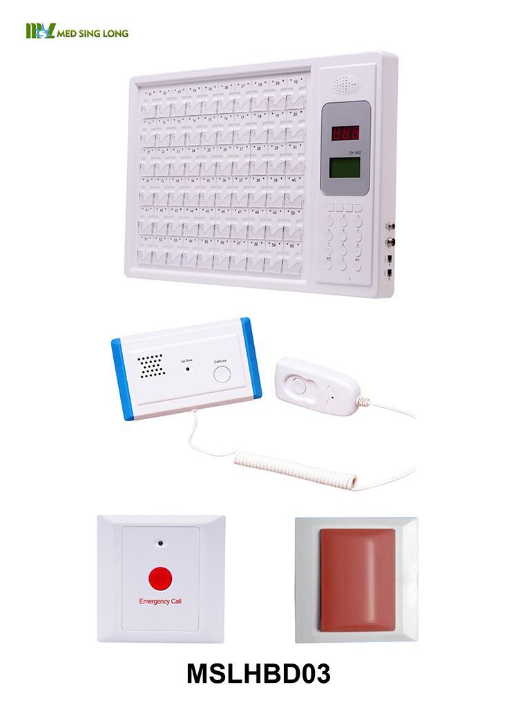 Sistema de Servicio de Llamada de Enfermera Inteligente Médica para Pacientes Hospitalizados Sistema de Llamada de Enfermera con Cable / Inalámbrico en la Sala