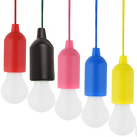Lampe suspendue créative, ampoule LED portable à cordon, lampe de camping décorative pour jardin extérieur, lanterne LED colorée, veilleuse LED