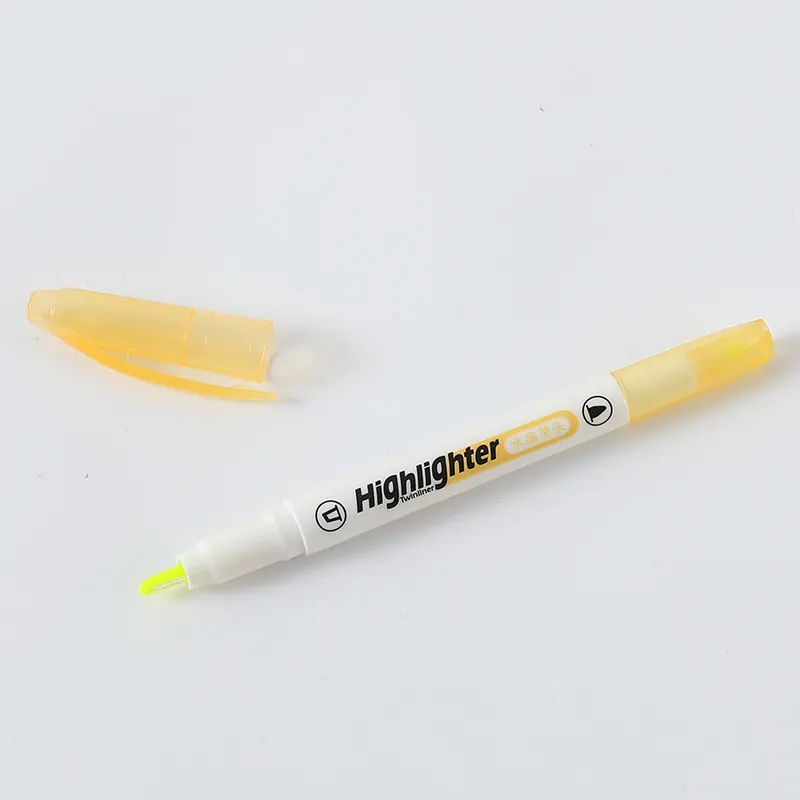 Hot Popular Transparent Pen Body Highlighter Pens Student Lesson Lineation Highlighter Marker