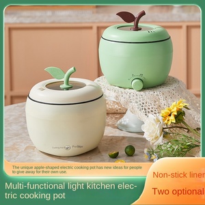 New Apple Electric Cooking Pot Round Cooker Student Dormitory Multi-function Non-stick Pot Electric Mini Cooking Hot Pot - Product Image 4