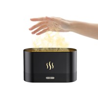 Diffuseur d'arômes portable USB pour voiture et maison, humidificateur d'air évaporatif en plastique, diffuseur de brume parfumée à flamme artificielle