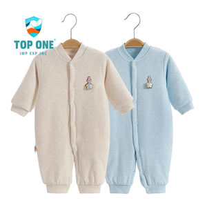 TopOne personalizado gran oferta de alta calidad Unisex básico otoño térmico general completo recién nacido niños bebé mono mamelucos - Product Image 2