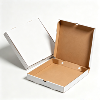 Boîte à pizza à emporter SP4438, personnalisable avec logo, écologique, jetable, recyclable, 7/8/9/12/14 pouces, avec trou ventilé