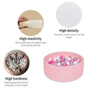 Nhà Máy Bán Buôn Mềm Màu Hồng Đại Dương Bóng Pit Trong Nhà Bộ Nhớ Bọt Vuông Bóng Chơi Góc Hồ Bơi Cho Trẻ Em Trường Cho Trung Tâm Mua Sắm - Product Image 5