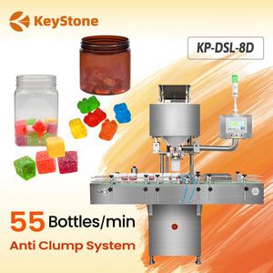 KP-DSL-8D Automatic Channel Gummy Bottler 8 Lane Sugar Powder Pectin Bear Gummy Counter Machine - Product Image 1
